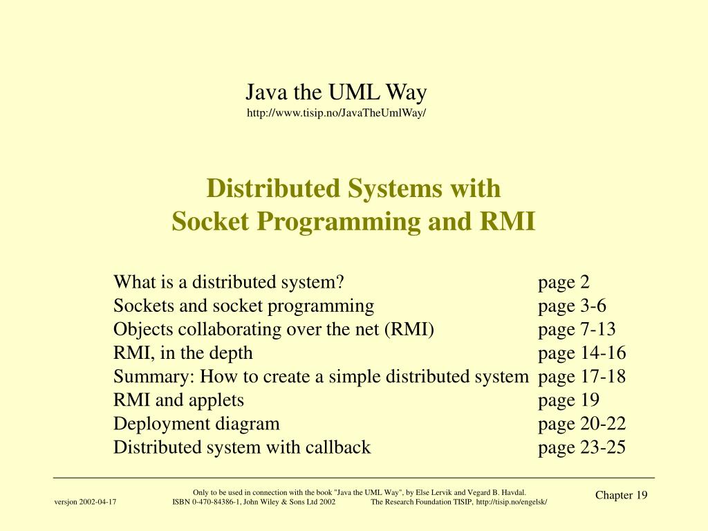 PPT Distributed Systems with Socket Programming and RMI PowerPoint