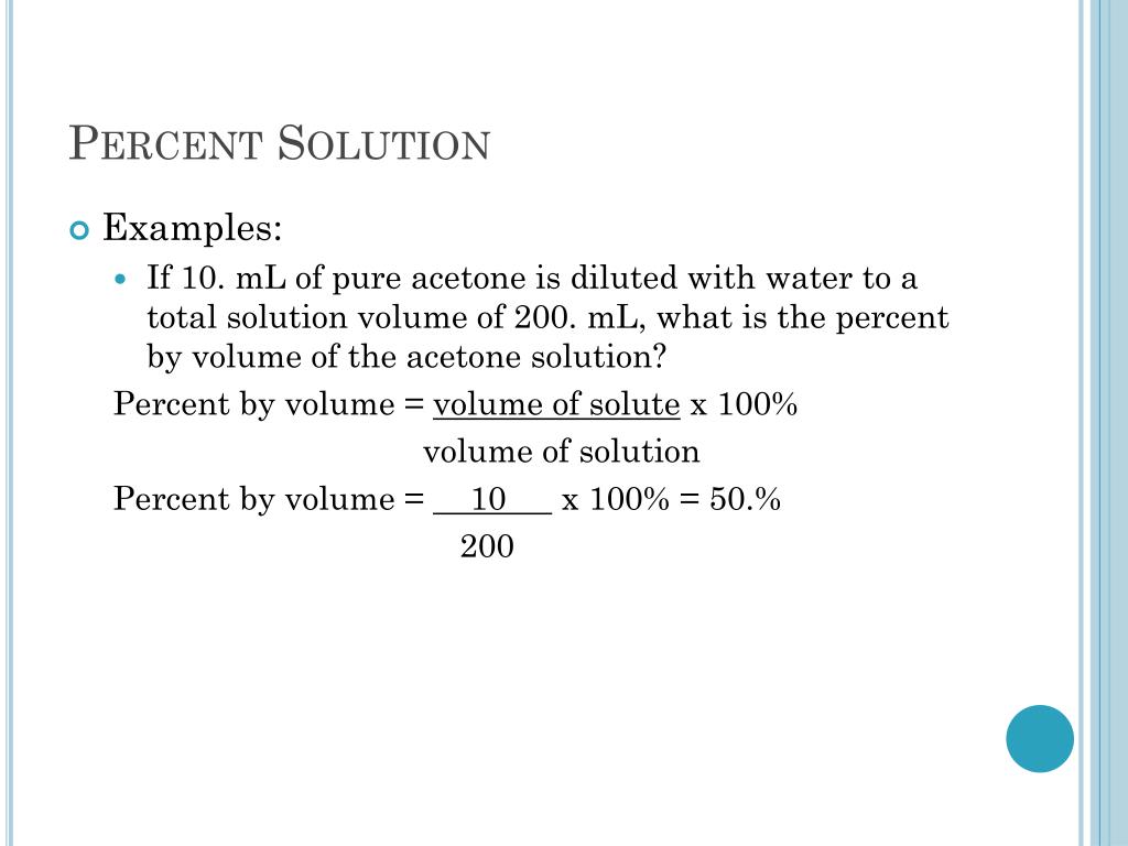 PPT Solution Concentration Mass Percent, Molality and Mole Fraction
