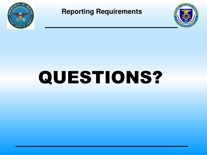 PPT National Industrial Security Program Operating Manual Reporting