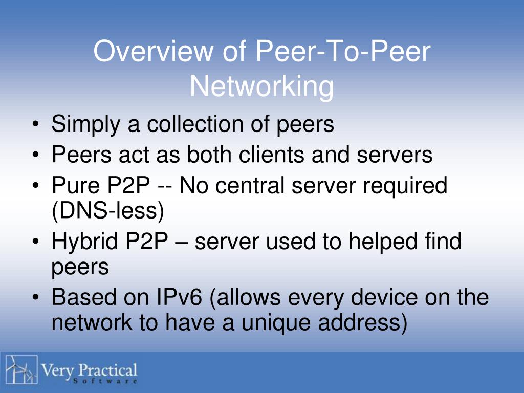 PPT PeertoPeer Programming with 3.5 PowerPoint Presentation