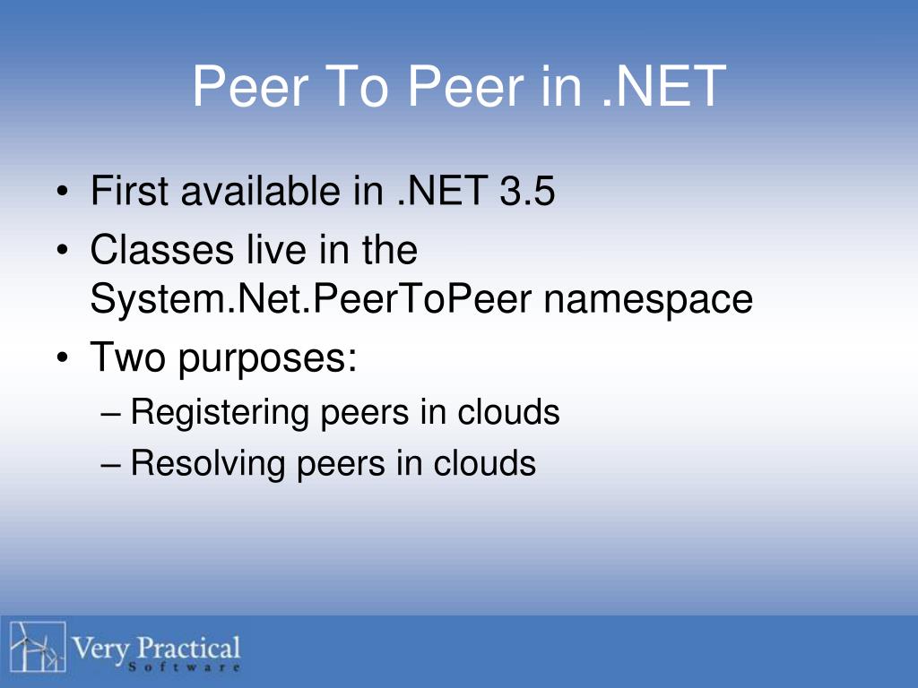 PPT PeertoPeer Programming with 3.5 PowerPoint Presentation
