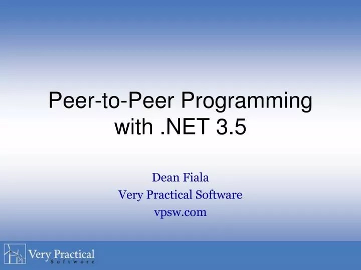 PPT PeertoPeer Programming with 3.5 PowerPoint Presentation