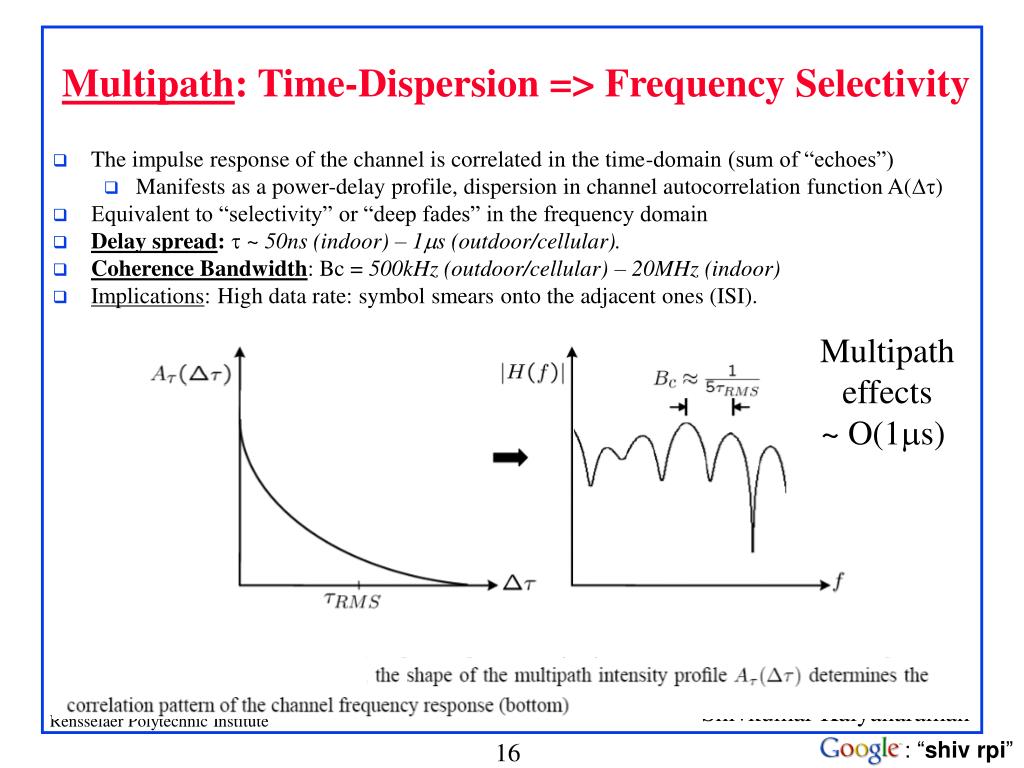 PPT PointtoPoint Wireless Communication (II) ISI & Equalization