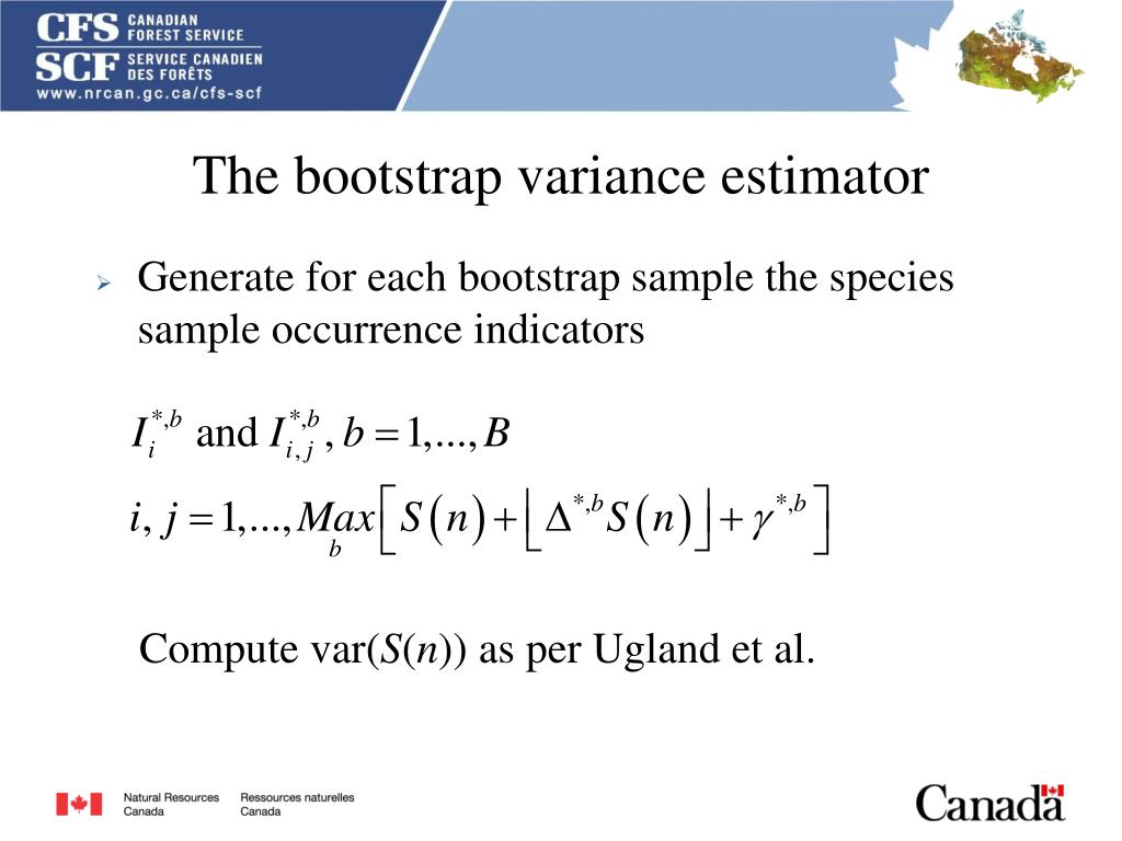 PPT A bootstrap variance estimator for the observed species richness