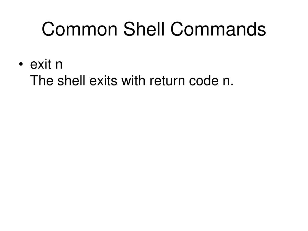 PPT Chapter 4 UNIX Common Shells Commands PowerPoint Presentation