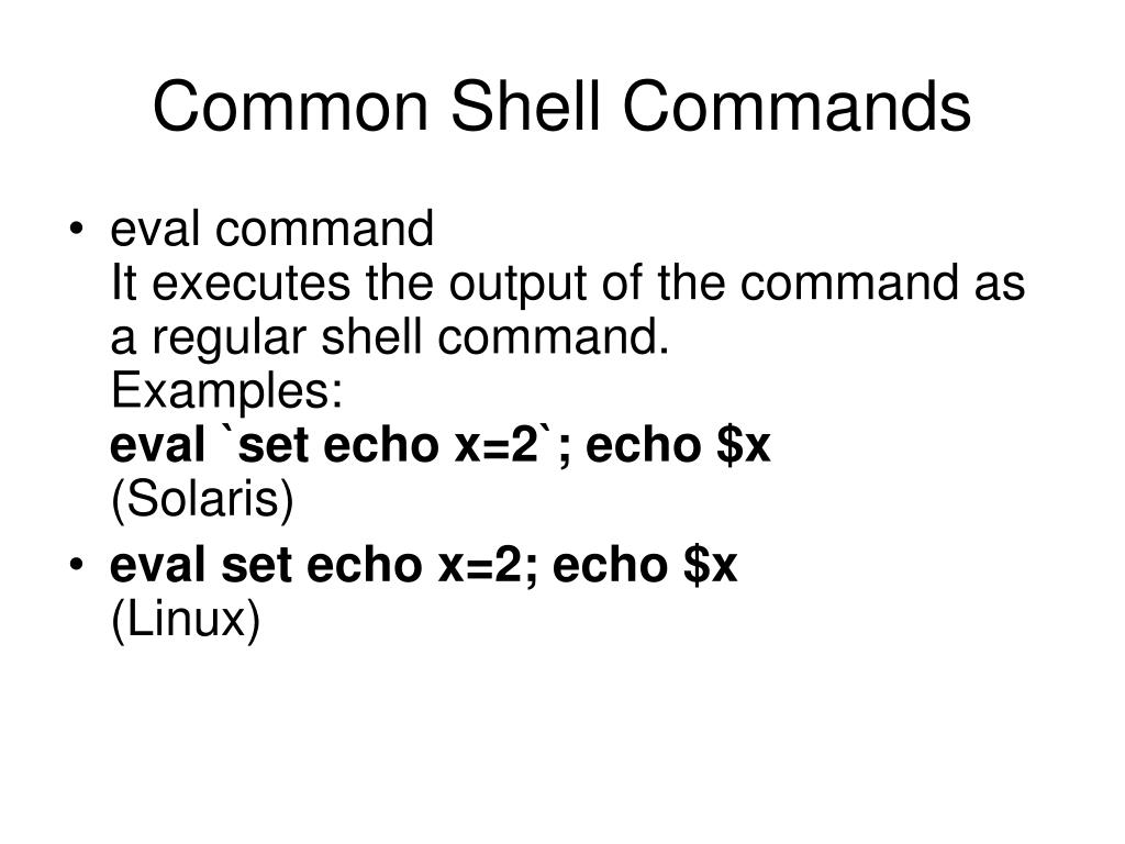 PPT Chapter 4 UNIX Common Shells Commands PowerPoint Presentation