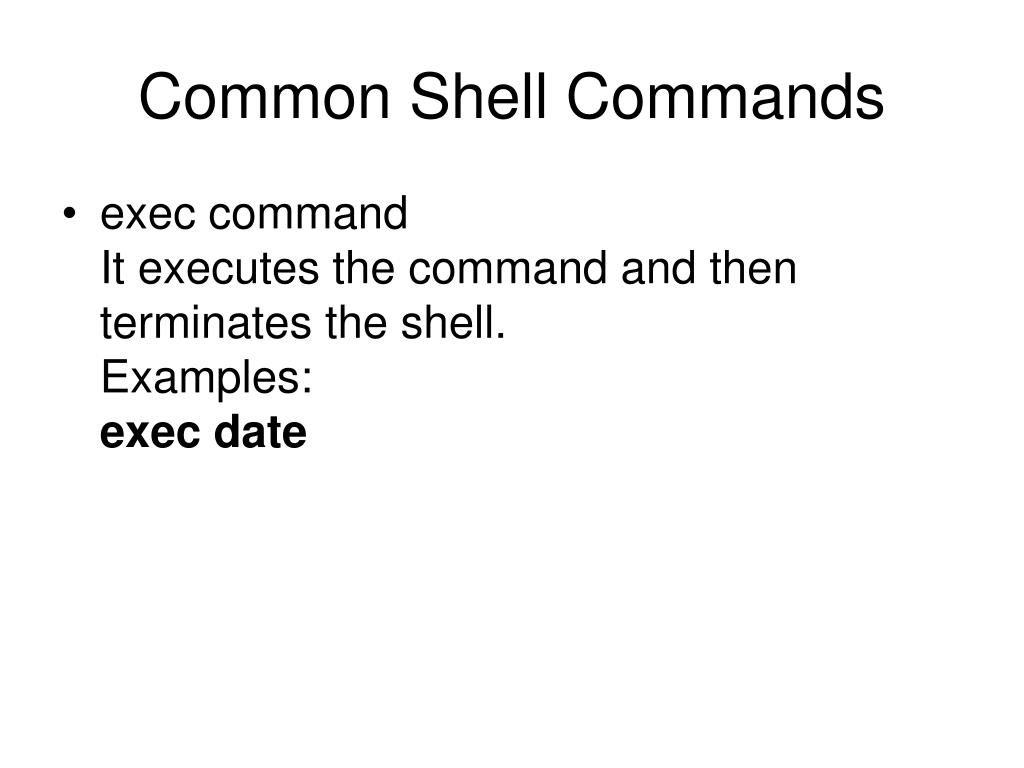 PPT Chapter 4 UNIX Common Shells Commands PowerPoint Presentation