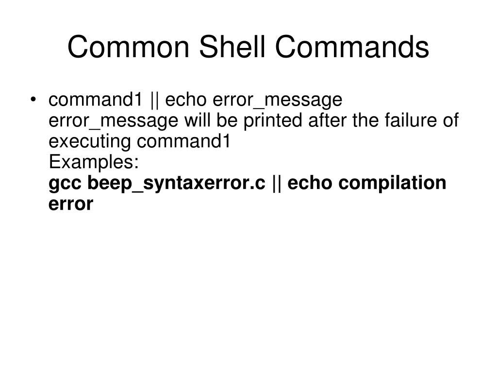 PPT Chapter 4 UNIX Common Shells Commands PowerPoint Presentation