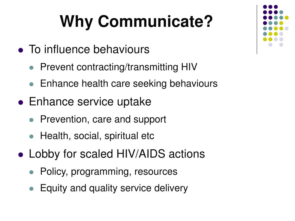 PPT Communication for HIV/AIDS Challenges and opportunities