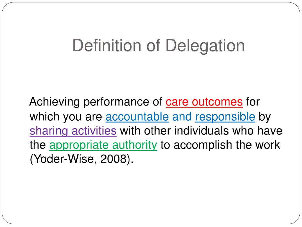 PPT Delegation PowerPoint Presentation, free download ID4807487