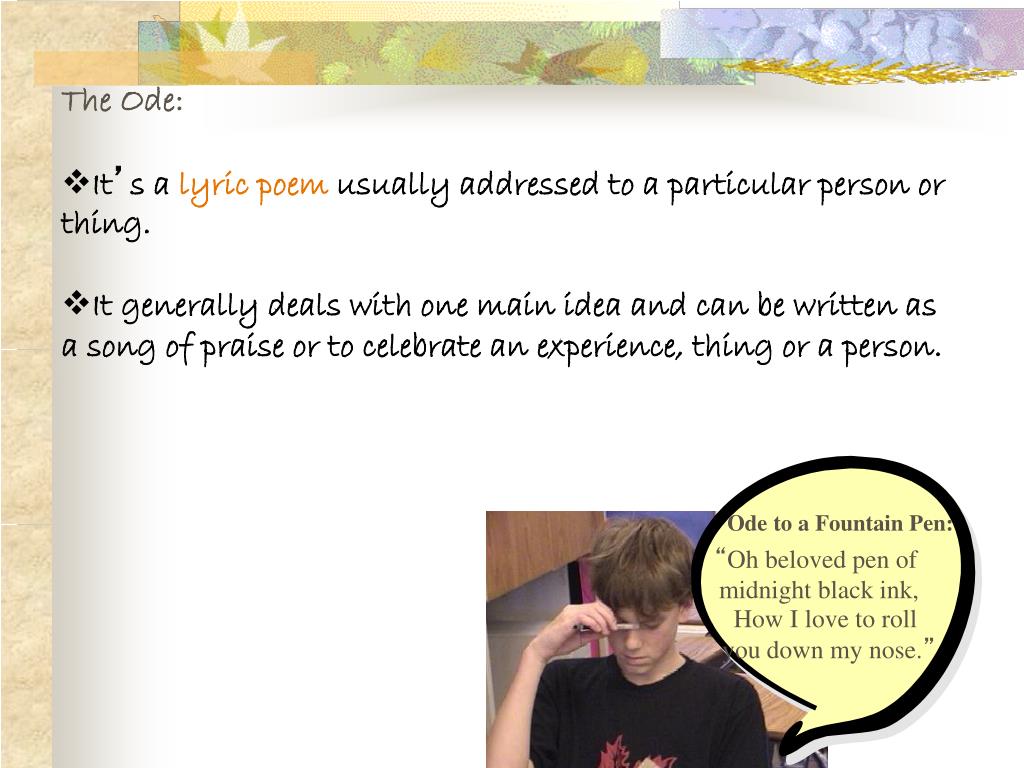 PPT Forms of Poetry PowerPoint Presentation, free