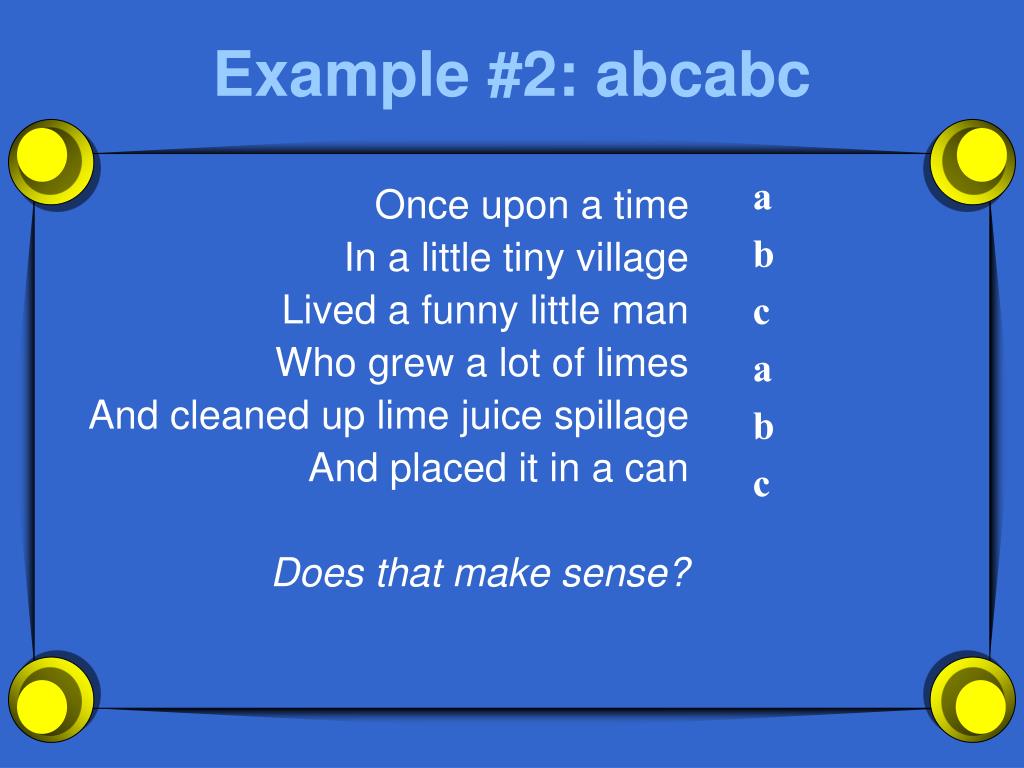 PPT Rhyme Scheme PowerPoint Presentation, free download ID4807789