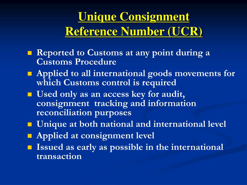 What Is A Unique Consignment Reference Number at Amparo Kyser blog
