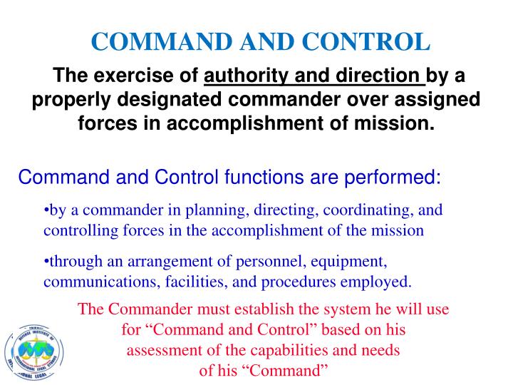 PPT COALITIONS AND COMMAND AND CONTROL IN PEACE OPERATIONS PowerPoint