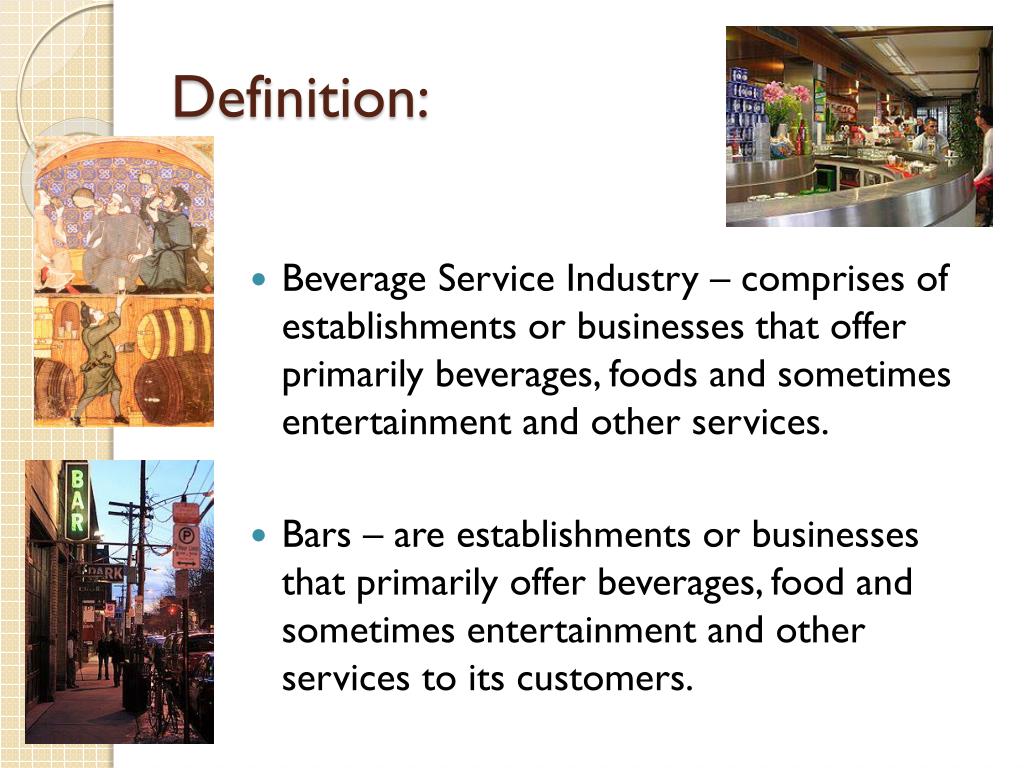 PPT Chapter 1 Beverage Service Industry PowerPoint Presentation, free download ID4811601