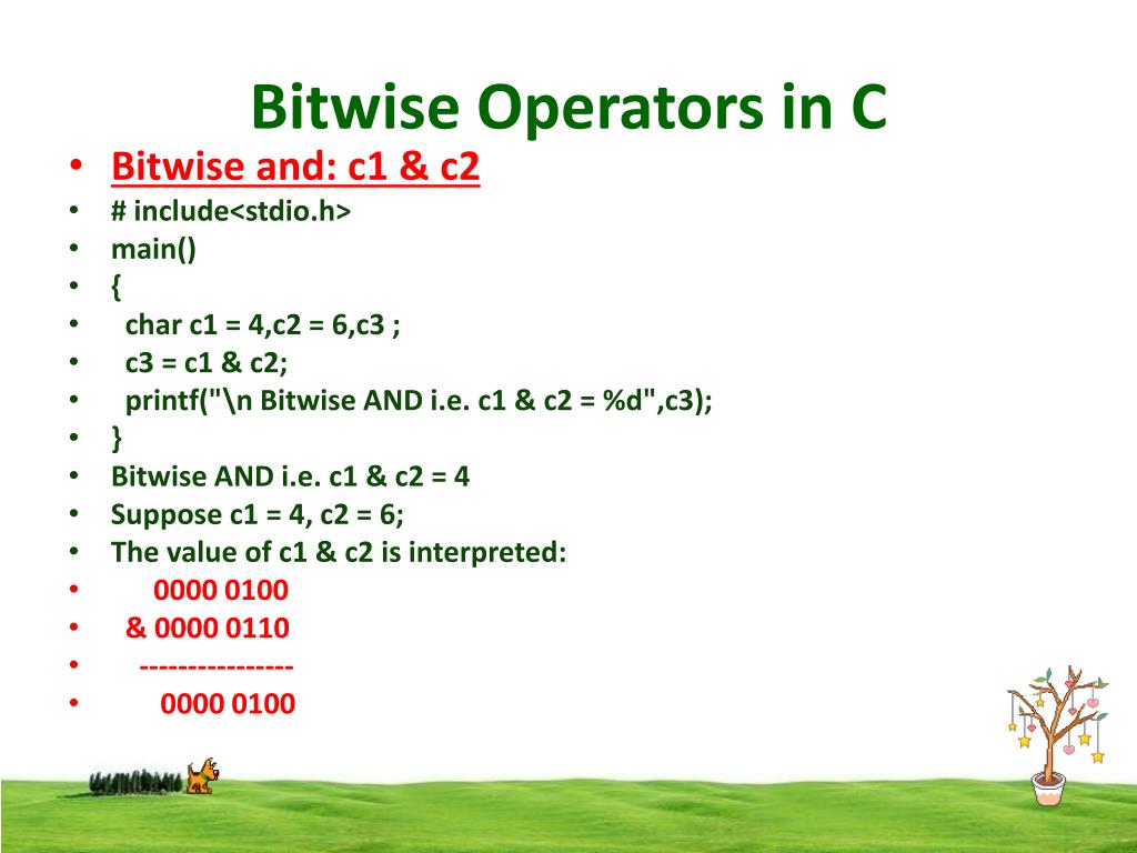 PPT Bitwise Operators in C PowerPoint Presentation, free download