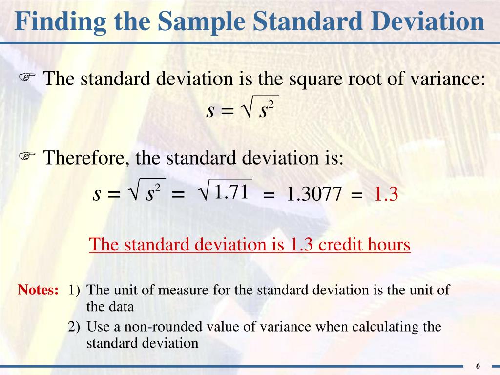 PPT Frequency Distribution Mean, Variance, Standard Deviation