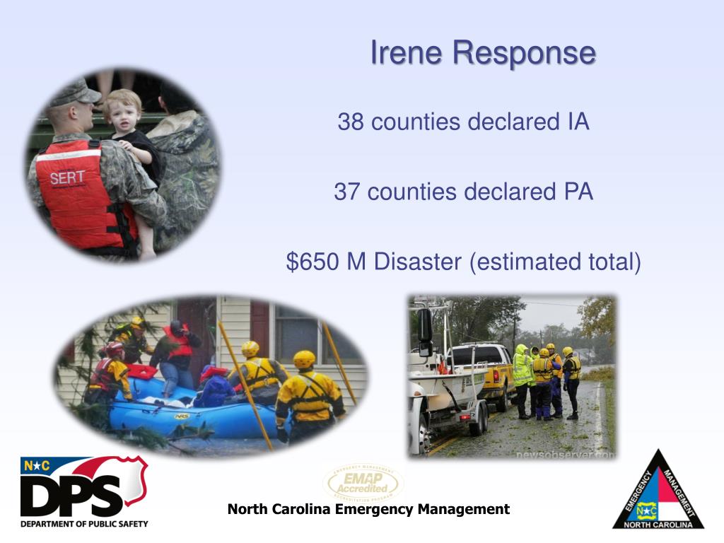 PPT North Carolina Emergency Management Preparedness, Response