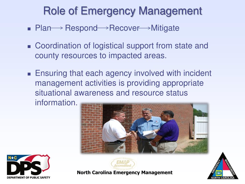 PPT North Carolina Emergency Management Preparedness, Response
