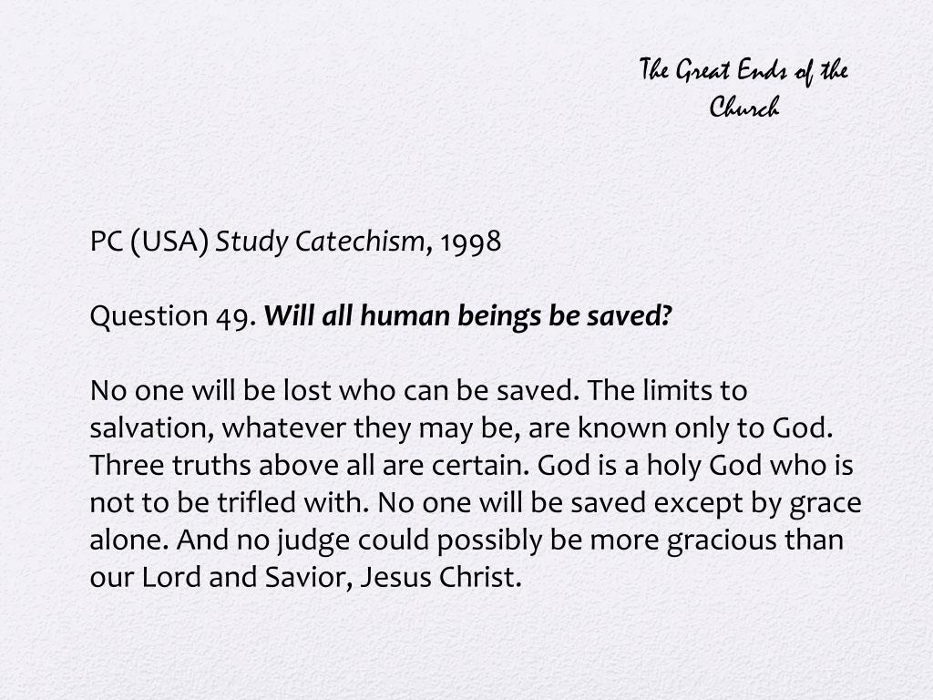 PPT The Great Ends of the Church PowerPoint Presentation, free