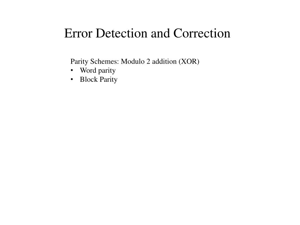 PPT Error Detection and Correction PowerPoint Presentation, free