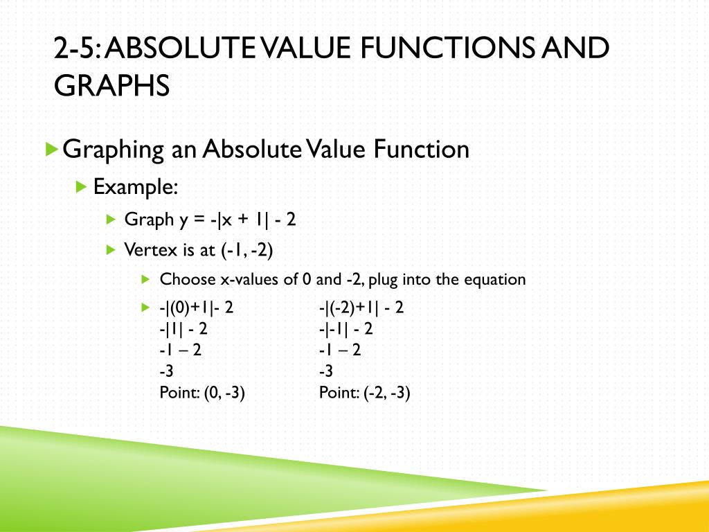 PPT 25 Absolute Value Functions and Graphs PowerPoint Presentation