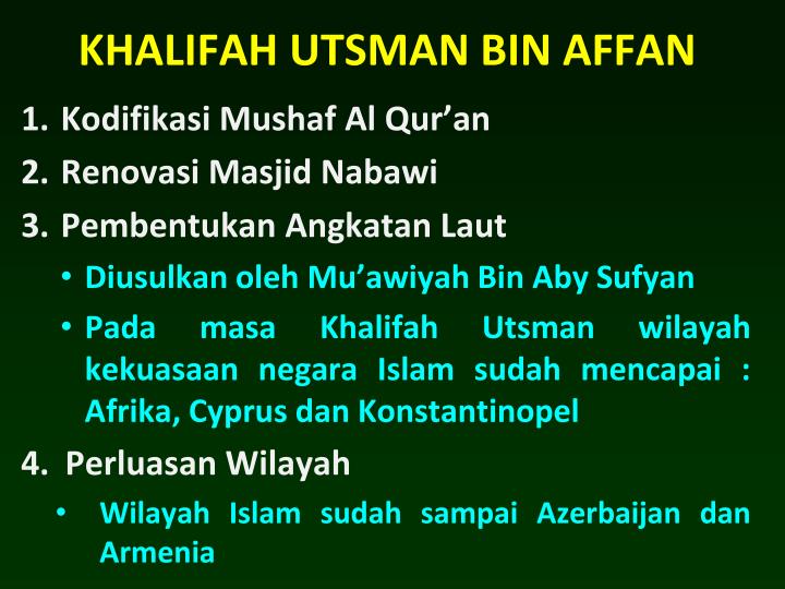 PPT KHULAFA’ AR RASYIDIN PowerPoint Presentation ID4819702