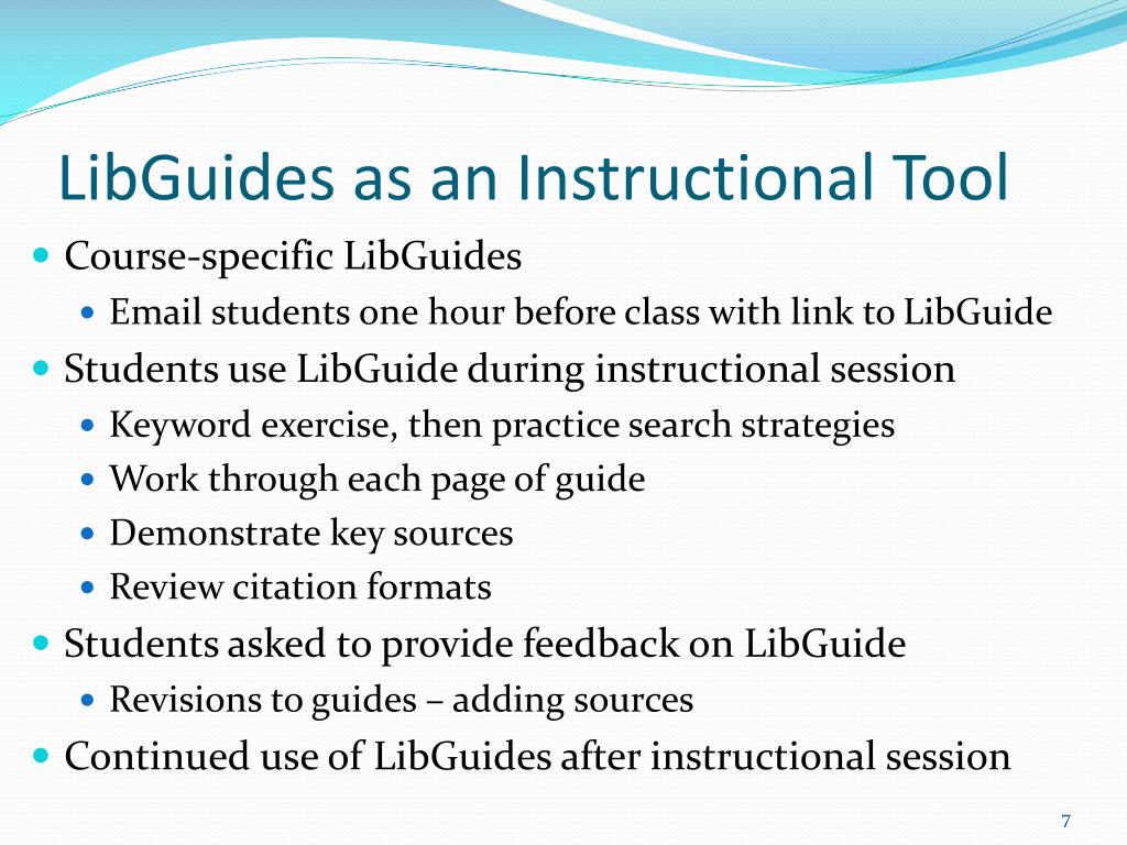 PPT Extending the OneShot Instructional Session with Customized