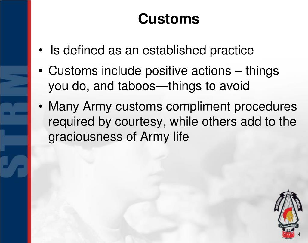 PPT Customs and Courtesies PowerPoint Presentation, free download ID4822449