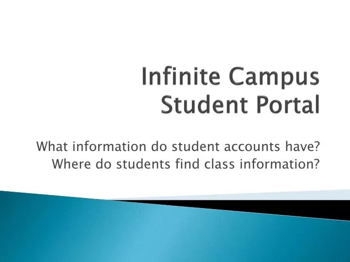 PPT Infinite Campus Student Portal PowerPoint Presentation, free