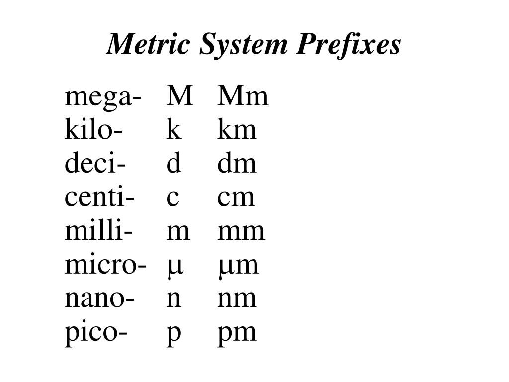 PPT Metric System Prefixes PowerPoint Presentation, free download