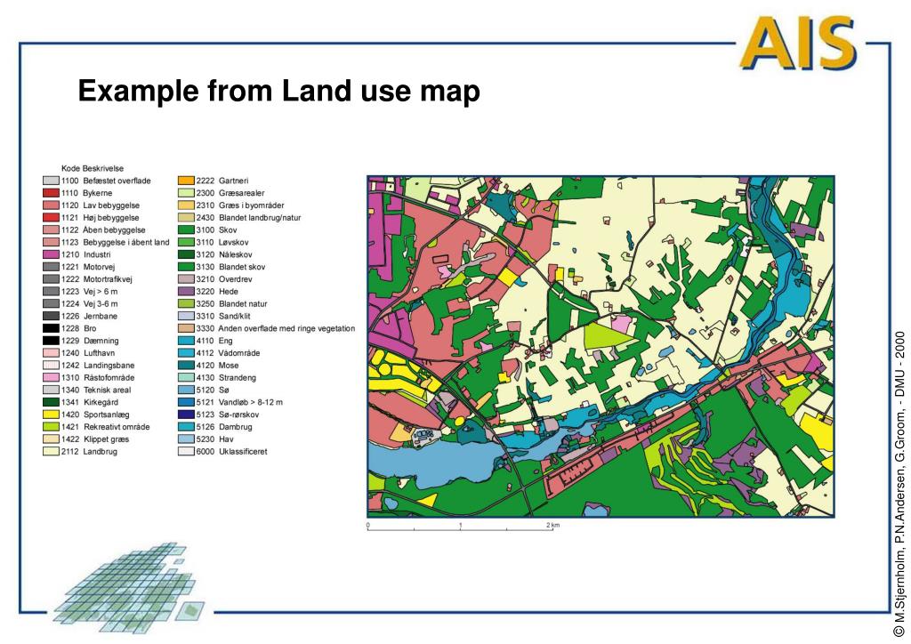PPT AIS Land Cover Map of Denmark Examples of its application 1. for