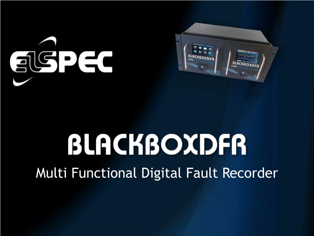 PPT Multi Functional Digital Fault Recorder PowerPoint Presentation