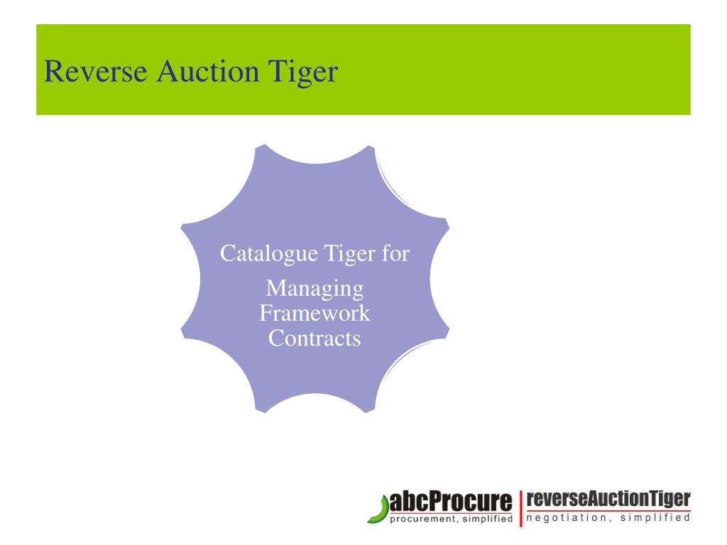 PPT Reverse Auction Tiger Negotiation, Simplified. PowerPoint Presentation ID4828965