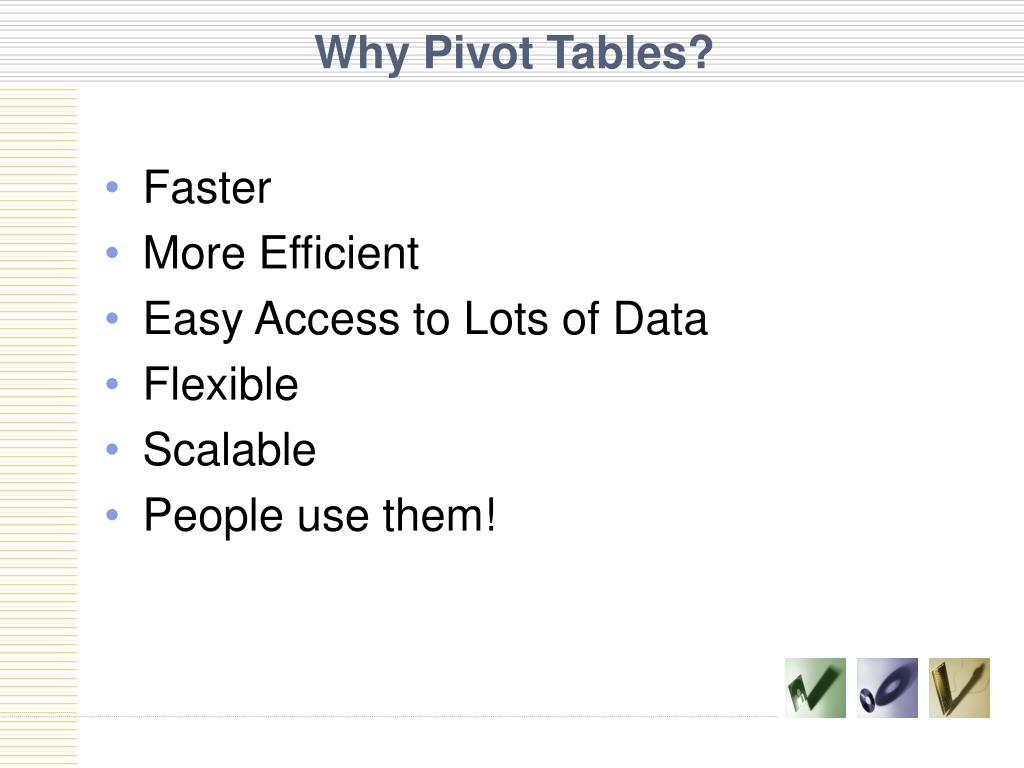 PPT Pivot Tables PowerPoint Presentation, free download ID4829167