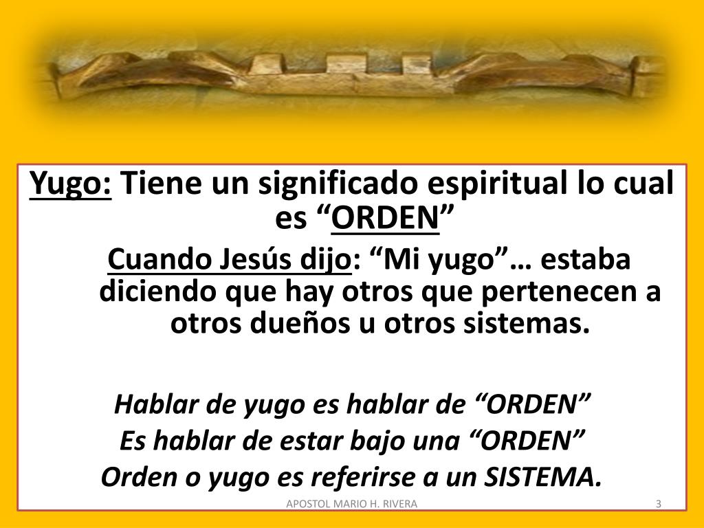 PPT LA LINEA SISTEMATICA DE LOS YUGOS PowerPoint Presentation, free