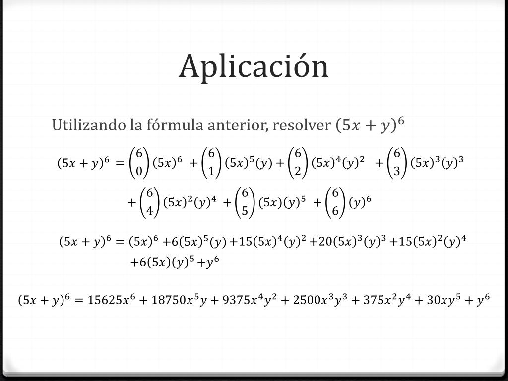 PPT Binomio de Newton PowerPoint Presentation, free download ID4832439