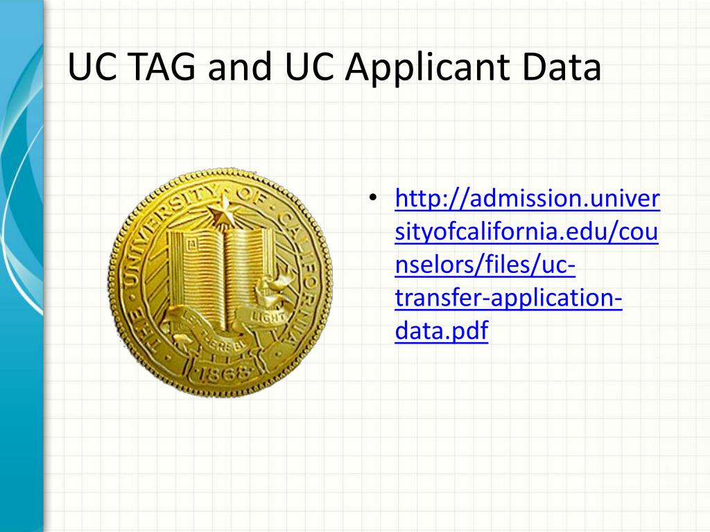 PPT UC Transfer Admission Guarantee (TAG) PowerPoint Presentation