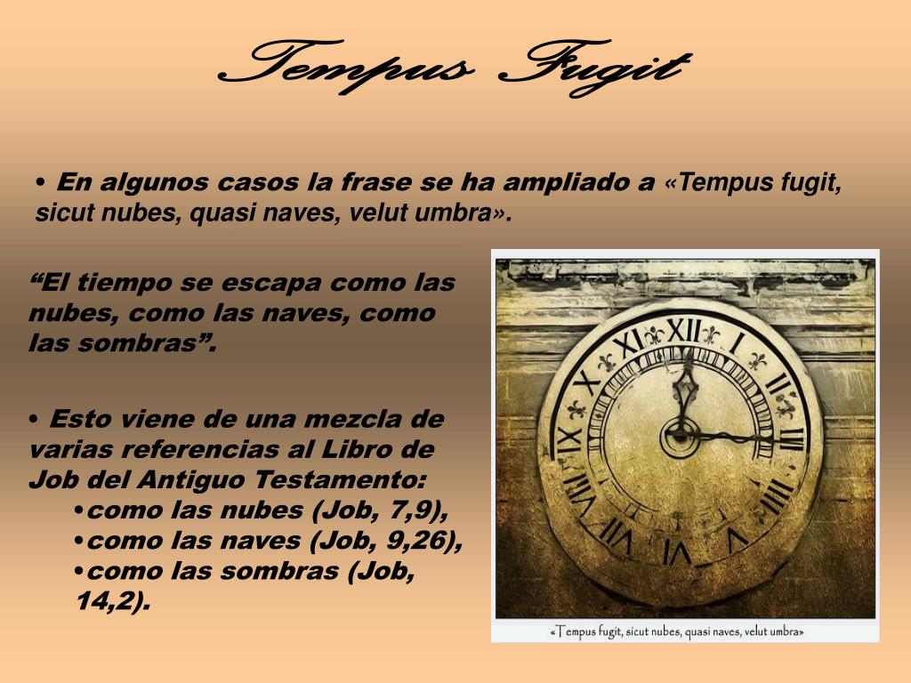 PPT Tempus Fugit PowerPoint Presentation, free download ID4838229