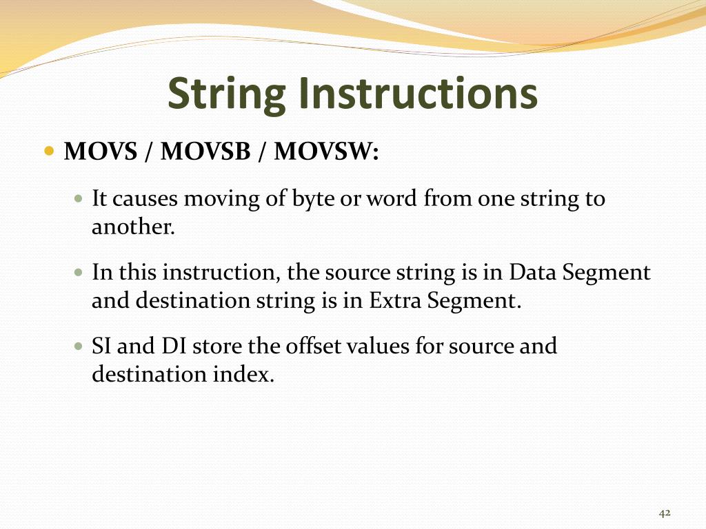 PPT Instruction Set of 8086 PowerPoint Presentation, free download