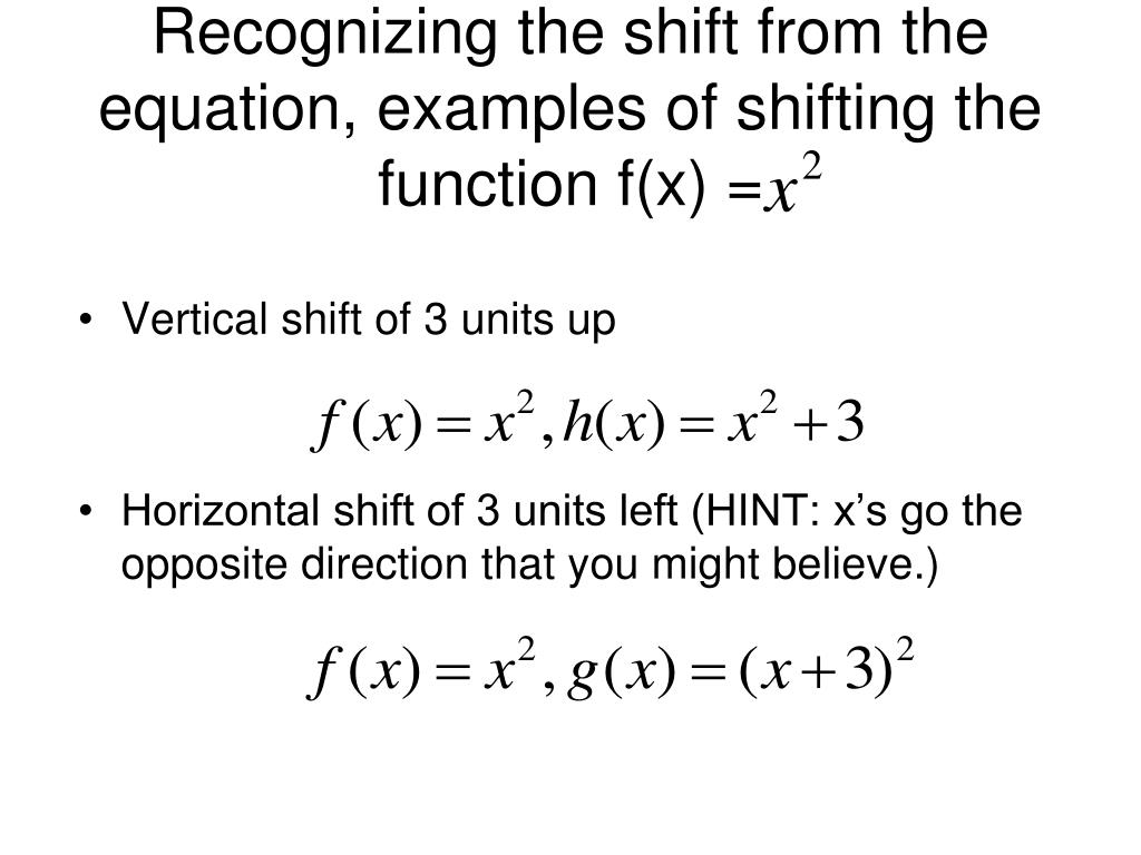 PPT Transformation of Functions PowerPoint Presentation, free