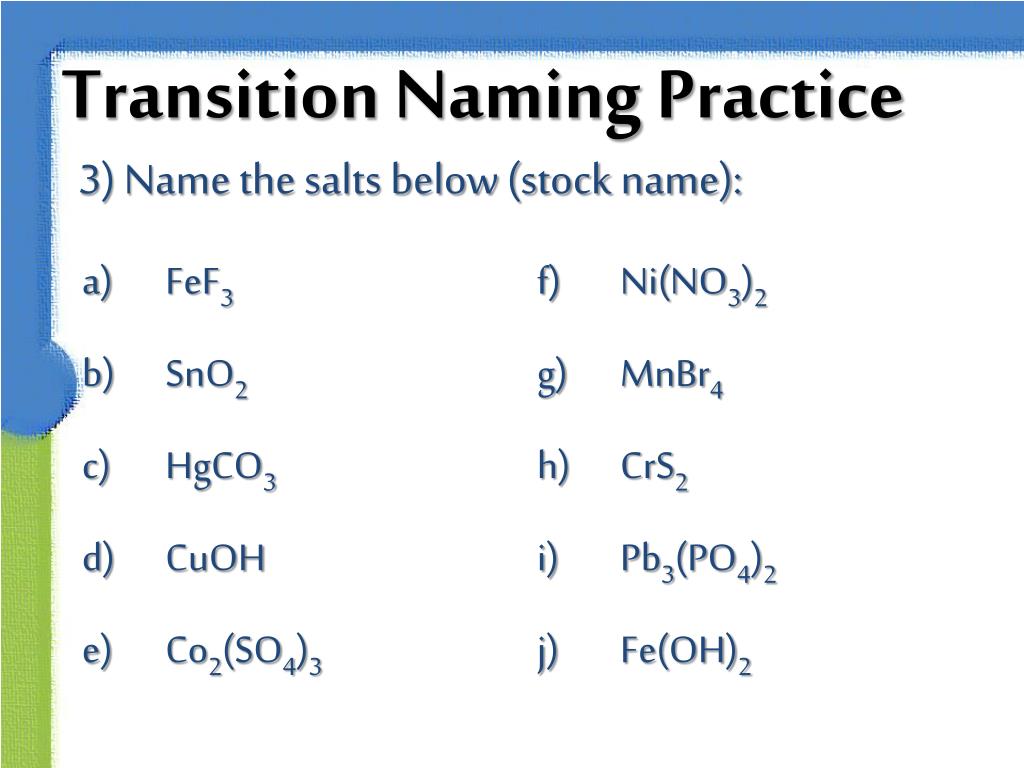 PPT Polyatomic Ions Transition Ions PowerPoint Presentation, free