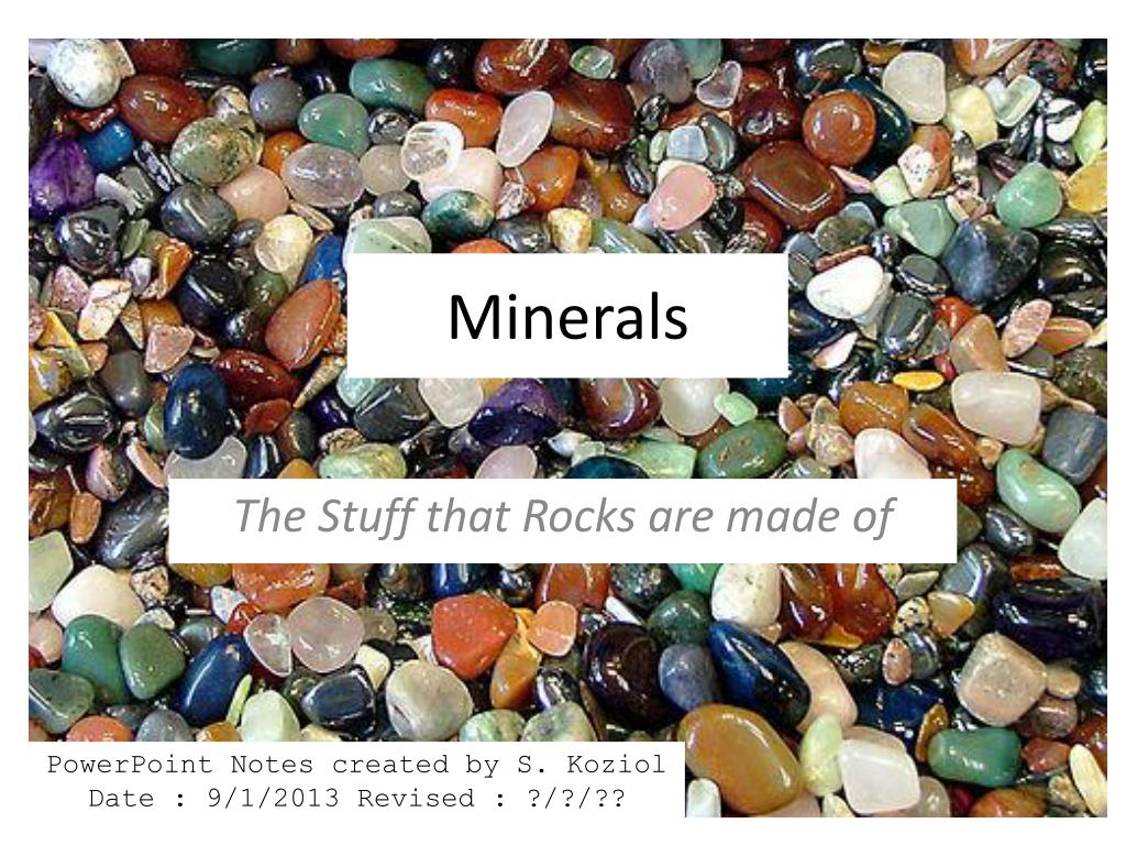 PPT Minerals PowerPoint Presentation, free download ID4846204