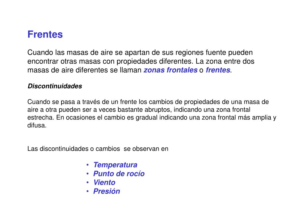 PPT Masas de aire y frentes PowerPoint Presentation, free download