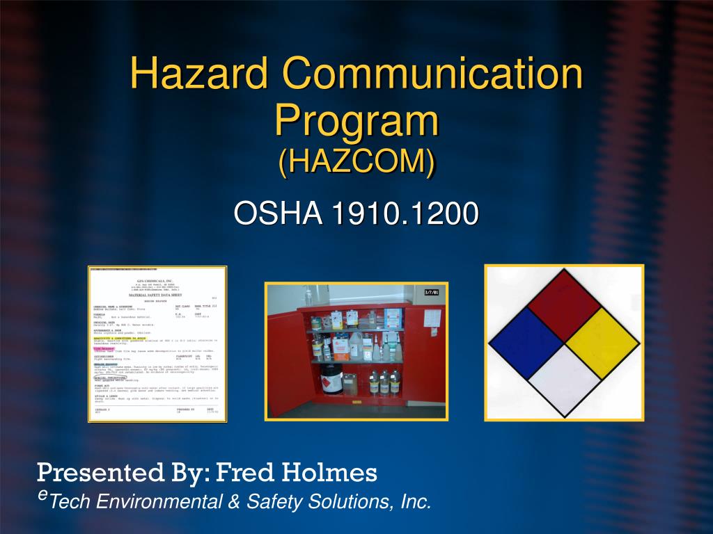 PPT Hazard Communication Program PowerPoint Presentation