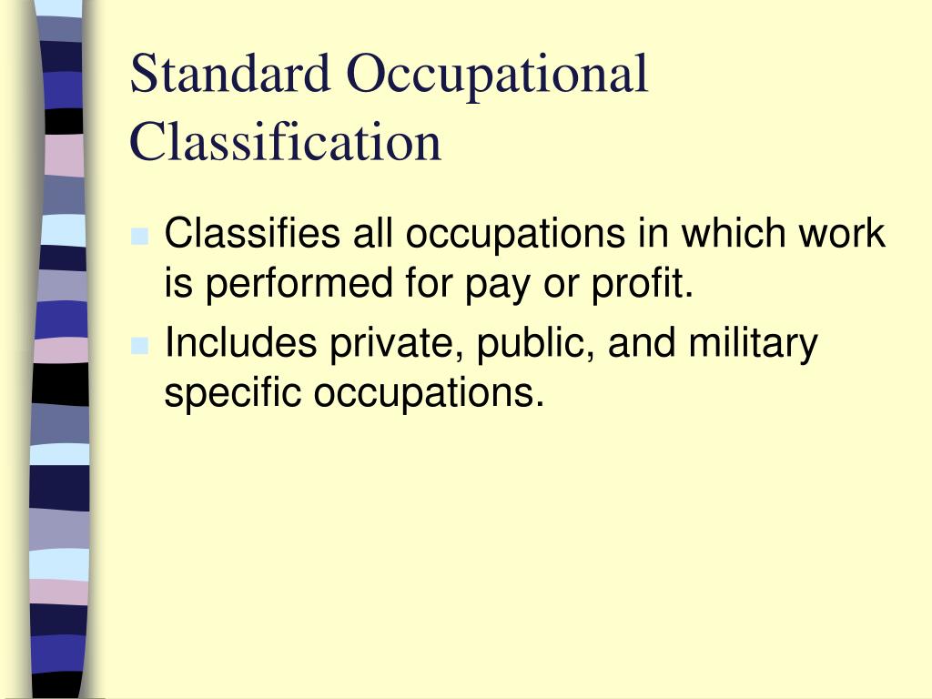 PPT Standard Occupational Classification System (SOC) PowerPoint
