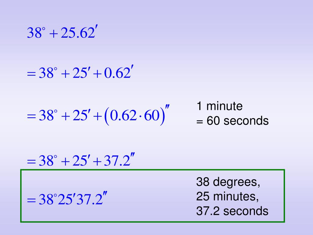 PPT Decimal Degree and DegreeMinuteSecond Form PowerPoint