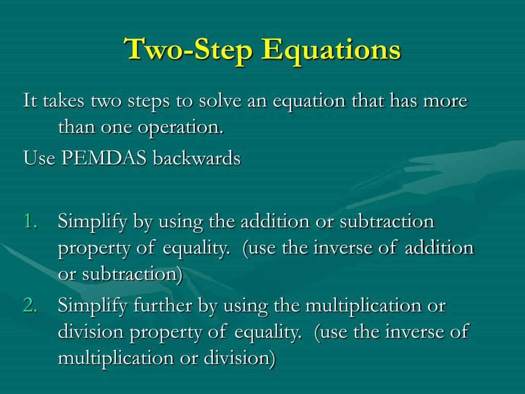 PPT - Solving Two Step Equations PowerPoint Presentation, free download
