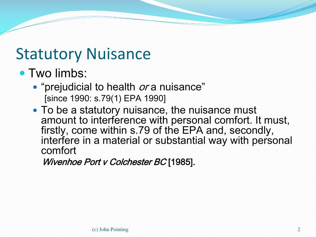 PPT What is to be done about noise nuisance? PowerPoint Presentation