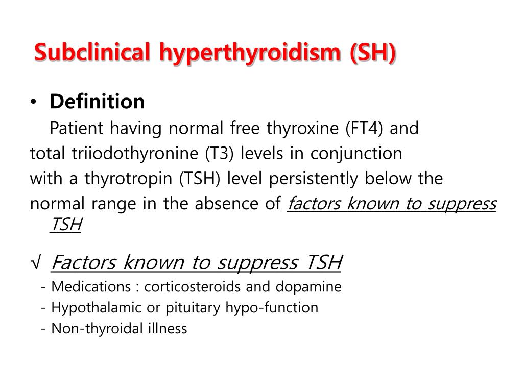 PPT SUBCLINICAL HYPERTHYROIDISM PowerPoint Presentation, free